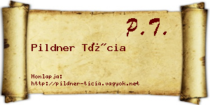 Pildner Tícia névjegykártya